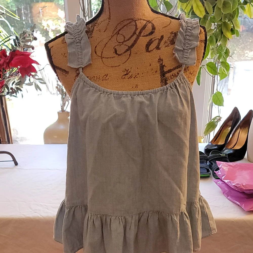 Madewell Denin frill tank top - Picture 1 of 5